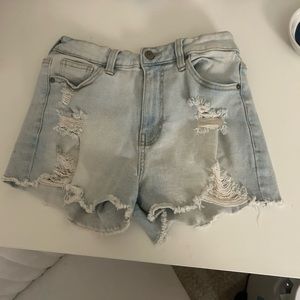 Light Washed Jean Shorts